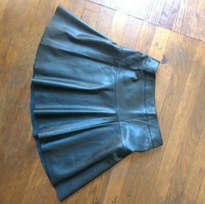 Banana Republic Black 100% Genuine Leather Skirt